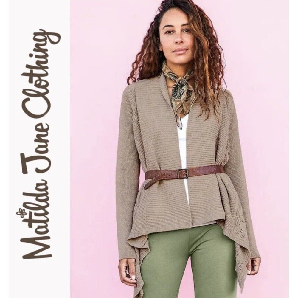 Matilda Jane Size M Dream Chasers Lets Getaway Cardigan Cotton/Cashmere Blend